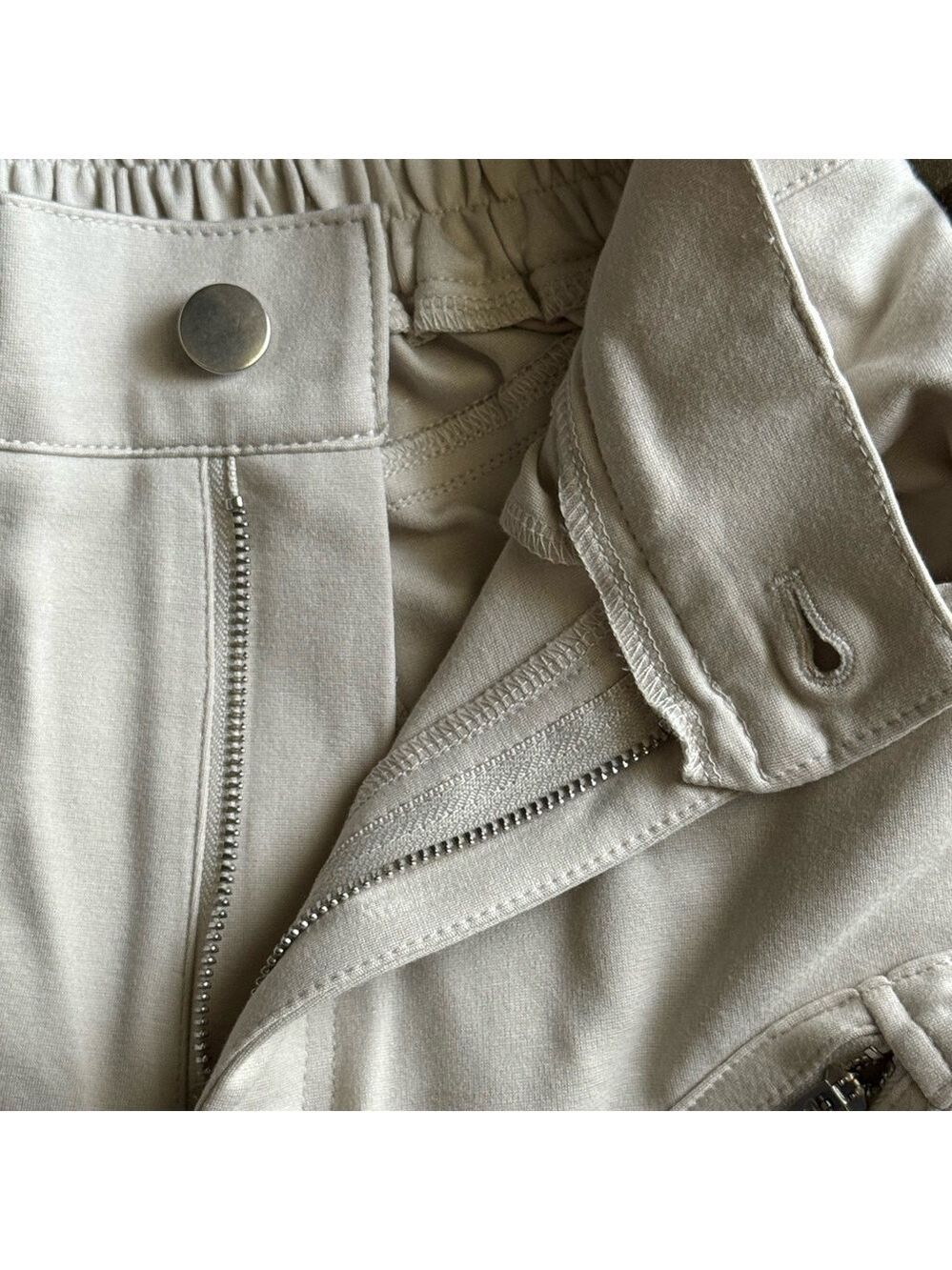 Chicways Beige Army Camo Print Trousers Size Small Women’s Stylish Casual Pants - Picture 9 of 10